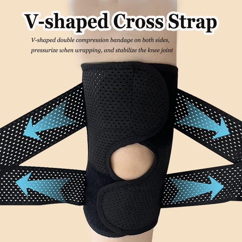 2 Pack Iydoamea plus Size Knee Compression Wrap Brace (Order a Size Up), Breathable Adjustable Knee Brace for Men and Women, Knee Brace with Side Stabilizers Outdoorfun Dealsforyoudays