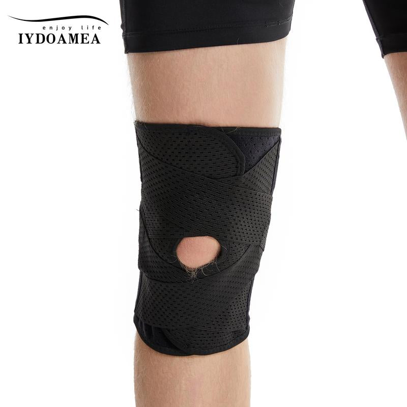 2 Pack Iydoamea plus Size Knee Compression Wrap Brace (Order a Size Up), Breathable Adjustable Knee Brace for Men and Women, Knee Brace with Side Stabilizers Outdoorfun Dealsforyoudays