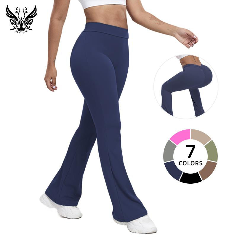 High Waist Flared Yoga Pants with Scrunch Butt – Women’S Stretchy Slim Fit Booty-Lifting Workout Leggings, Sculpting & Stylish for Gym or Daily Wear
