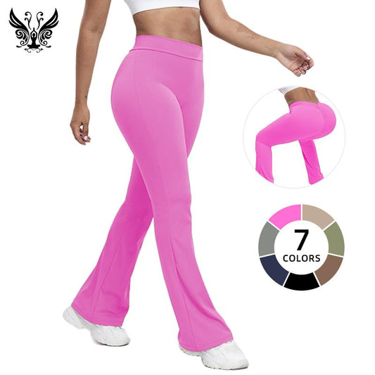High Waist Flared Yoga Pants with Scrunch Butt – Women’S Stretchy Slim Fit Booty-Lifting Workout Leggings, Sculpting & Stylish for Gym or Daily Wear