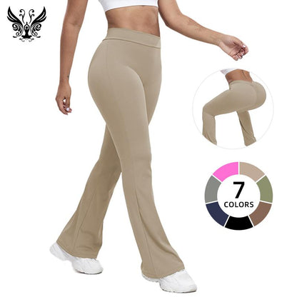 High Waist Flared Yoga Pants with Scrunch Butt – Women’S Stretchy Slim Fit Booty-Lifting Workout Leggings, Sculpting & Stylish for Gym or Daily Wear
