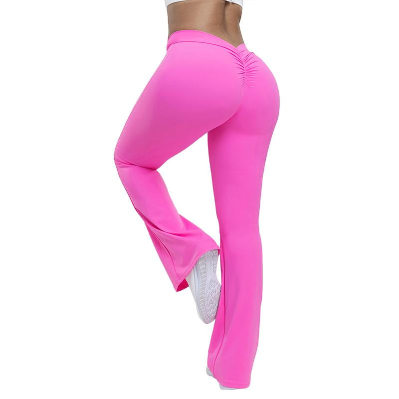 High Waist Flared Yoga Pants with Scrunch Butt – Women’S Stretchy Slim Fit Booty-Lifting Workout Leggings, Sculpting & Stylish for Gym or Daily Wear